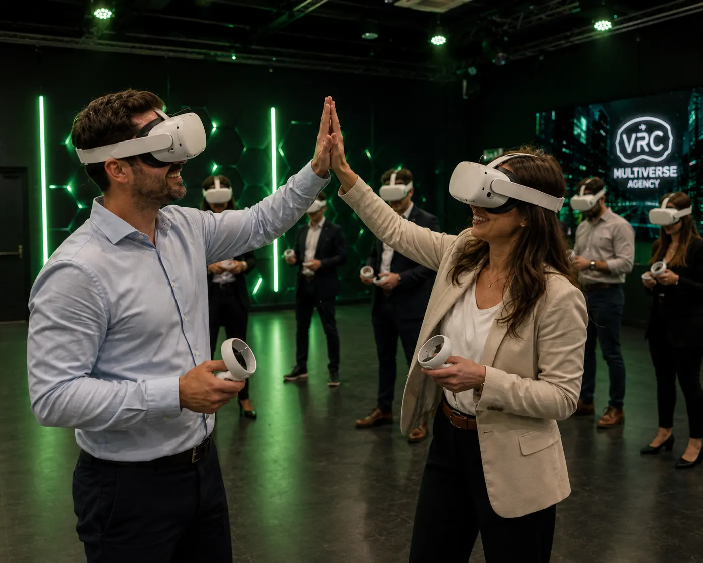 Team aziendale in VR