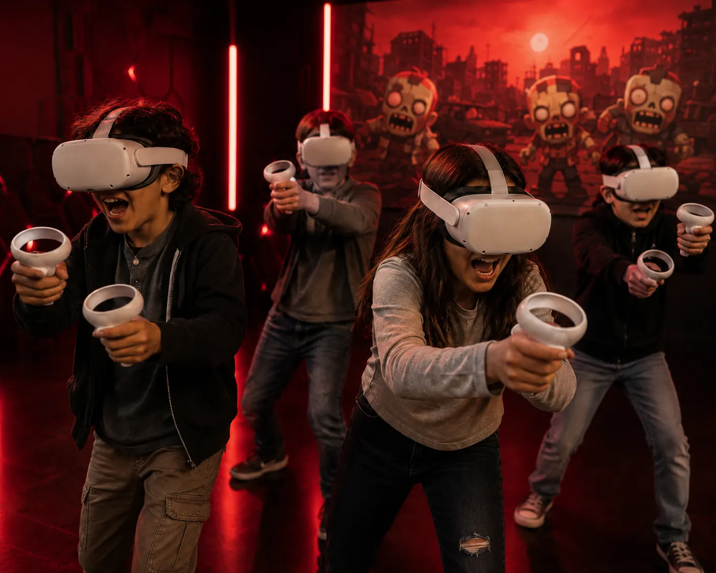 Bambini con visori VR