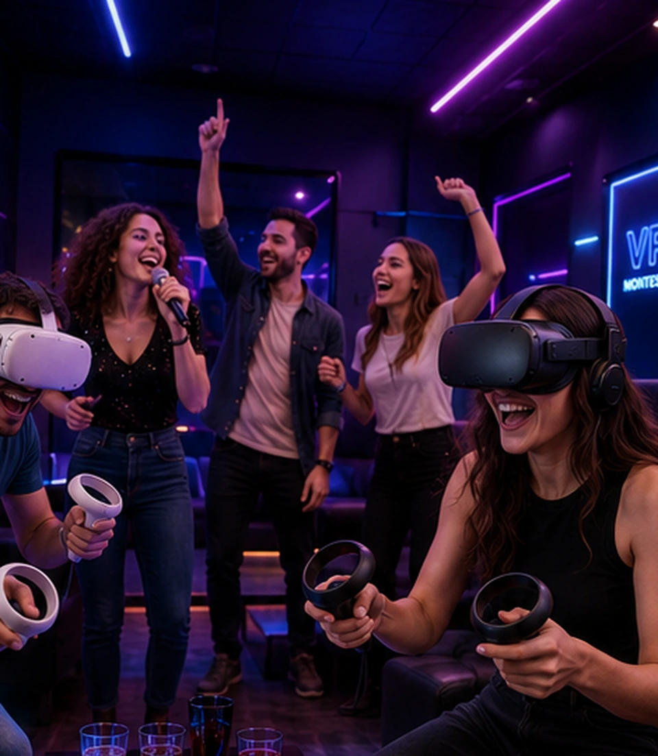 Amici in VR e karaoke durante un evento privato a VRC Montesilvano