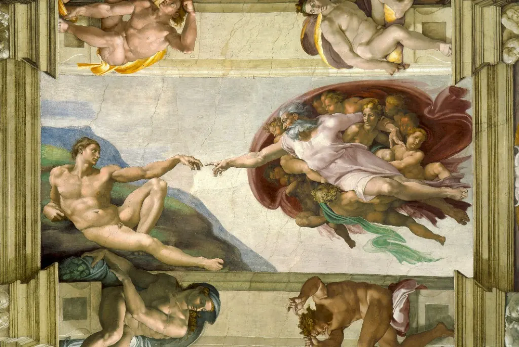 La Creazione di Adamo di Michelangelo Buonarroti