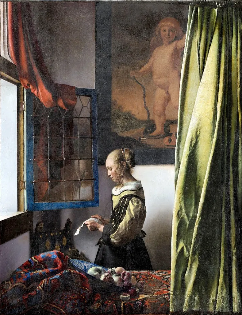 Donna che legge una lettera alla finestra di Johannes Vermeer