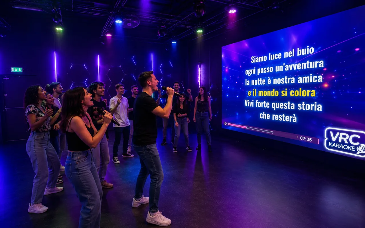 Gruppo al karaoke VRC come esperienza singola